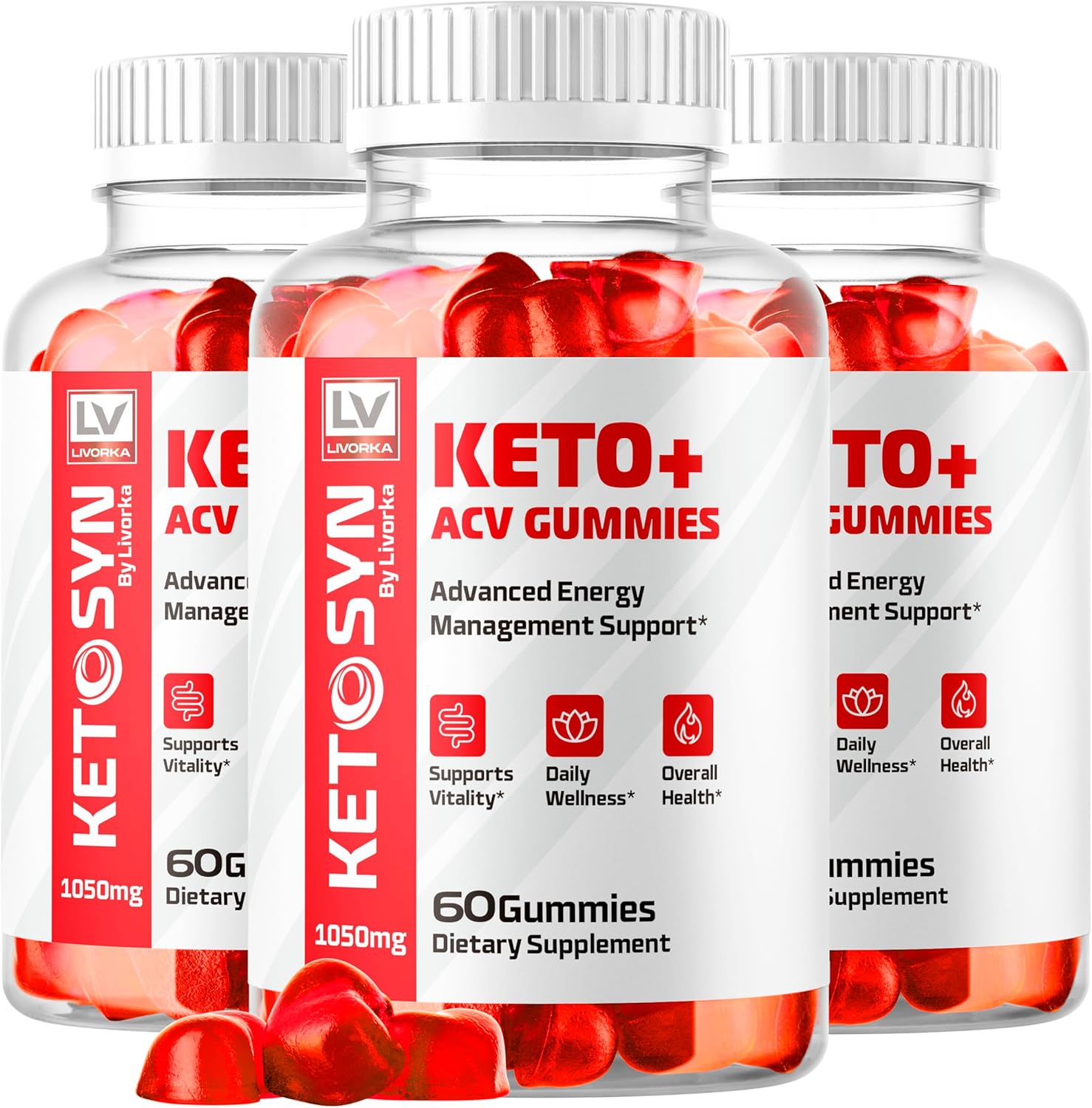 (3 Pack) Ketosyn ACV Gummies, Keto Syn Gummies, Ketosyn Keto Plus ACV Gummies, Ketosyn Keto ACV Gummies, Keto Syn ACV Gummies 1050 MG, Keto ACV Gummies Ketosyn, 180 Gummies for 3 Months
