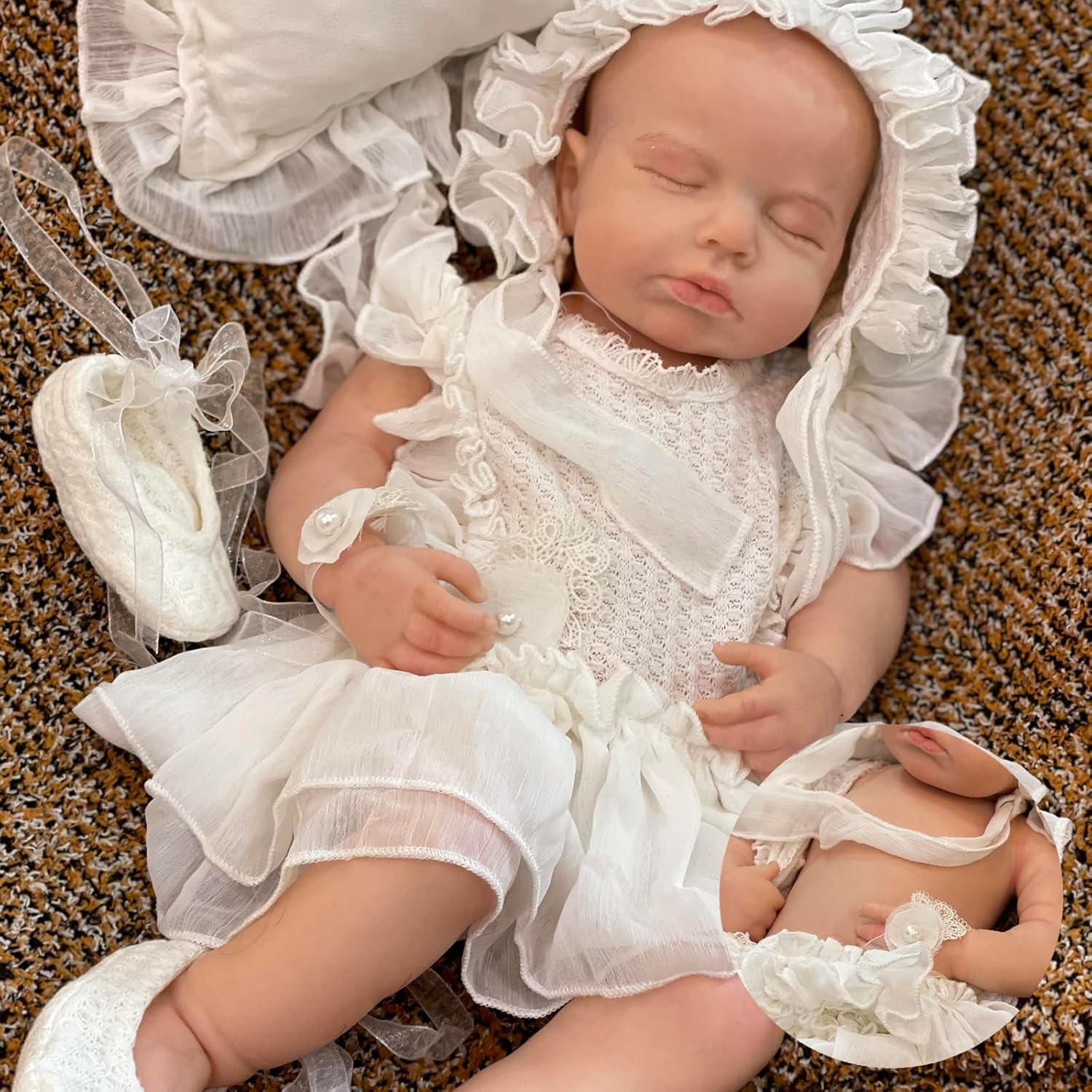 OtardDolls Reborn Baby Dolls Realistic Newborn 18 Inch Reborn Full Silicone Soft Body Real Life Washable with Clothes and Bottles