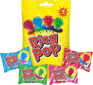 Ring Pop Candy Variety Pack, Assorted Flavor Lollipop Suckers, 4 Count