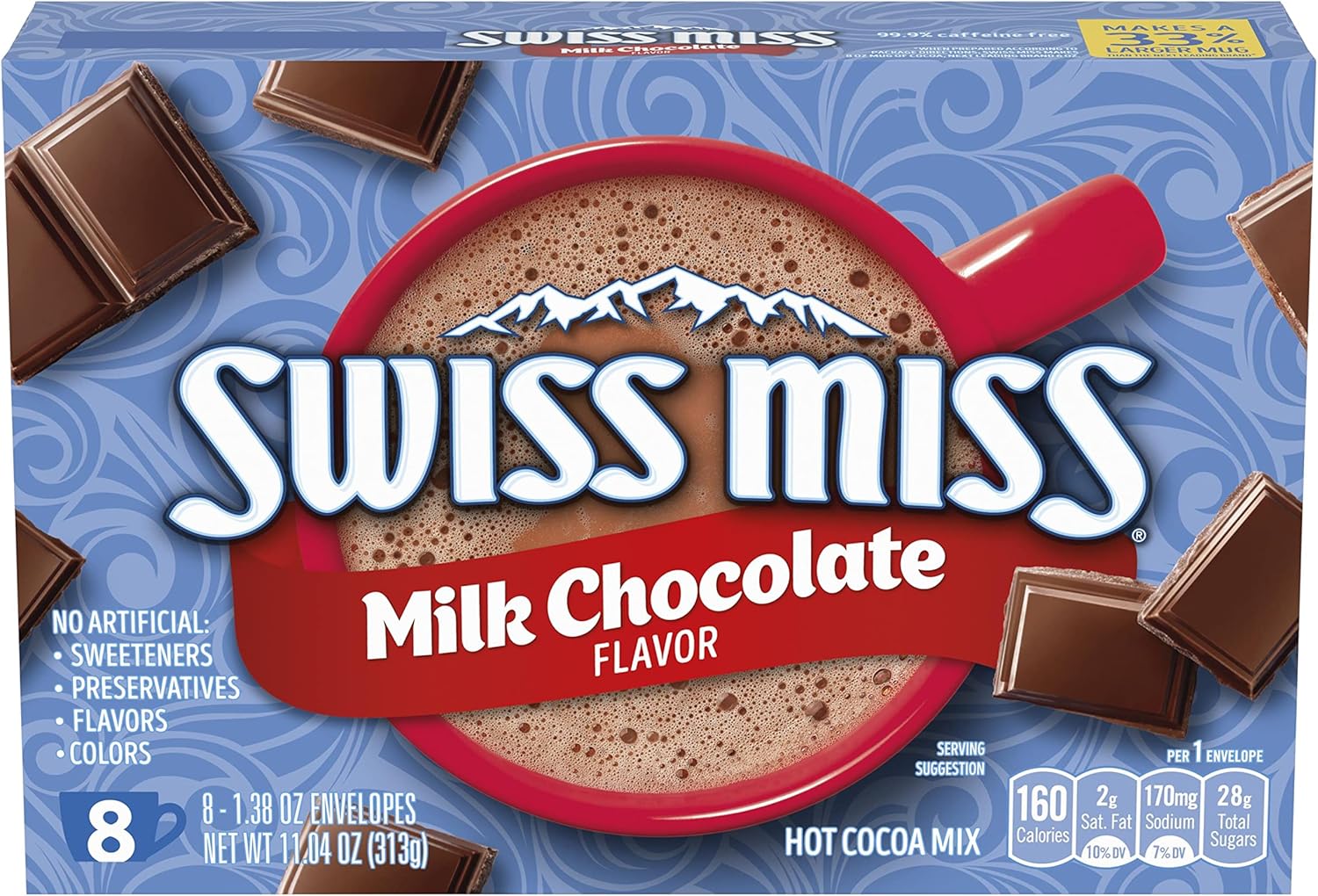 Swiss Miss Milk Chocolate Hot Cocoa Drink Mix 8 Sachets 313g