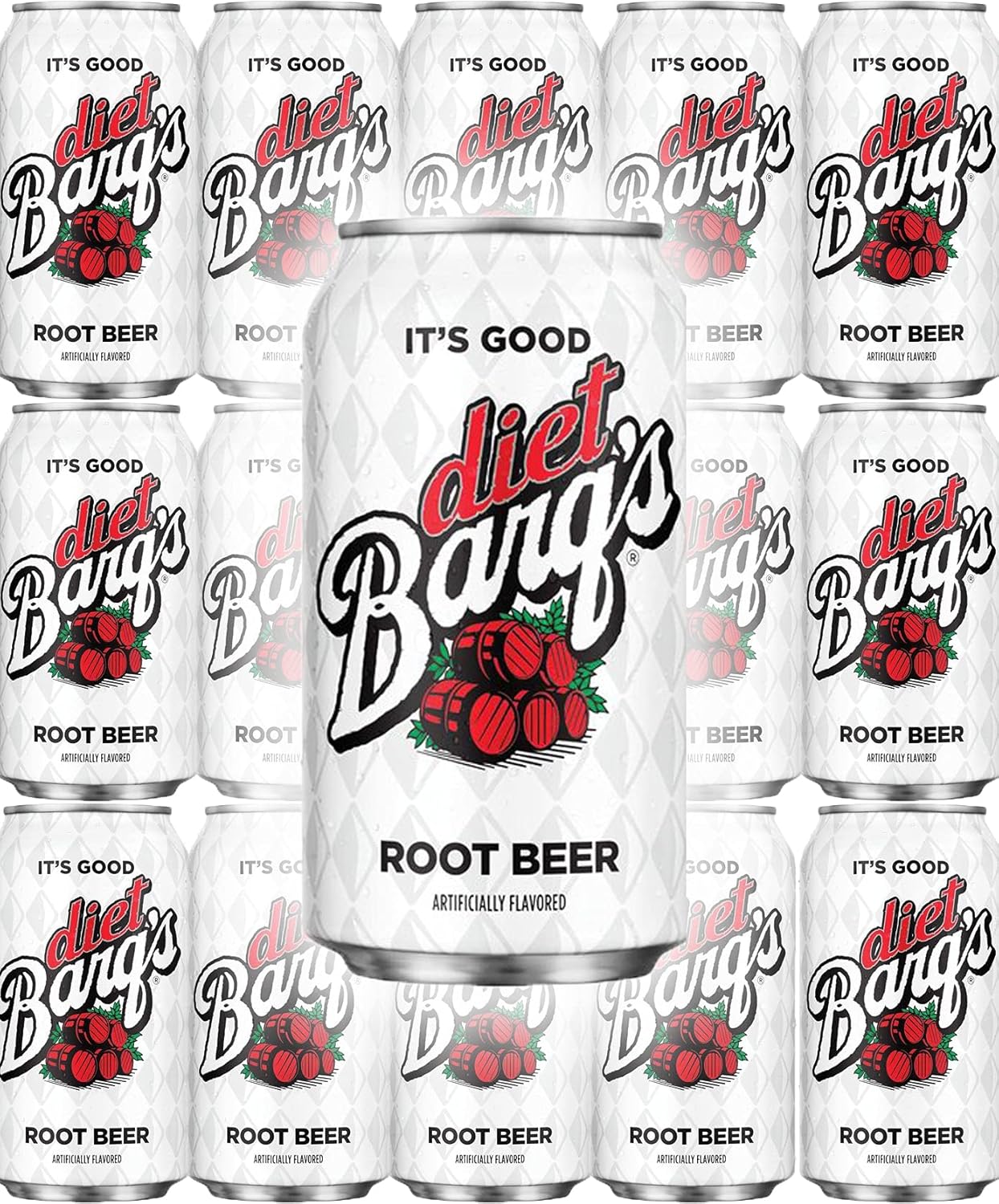 Barqs Diet Root Beer Soda, 12 Fl Oz, (Pack of 15, Total of 180 Oz)
