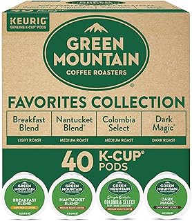 Keurig Green Mountain Coffee Roaster Coffee Roasters Favorites Collection, Single-Serve Coffee K-Cup Pods, Variety, 40 Count
