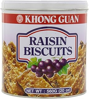 Khong Guan Raisin Biscuits Tin, 20-Ounce (Packaging May Vary)