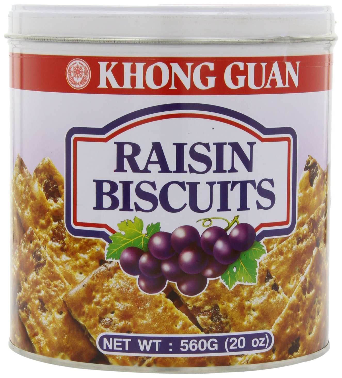 Khong Guan Raisin Biscuits Tin, 20-Ounce (Packaging May Vary)
