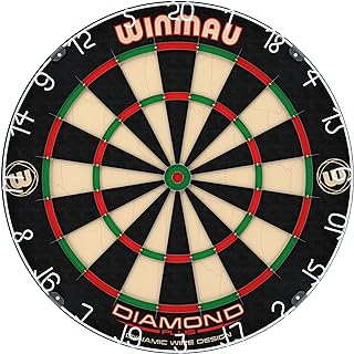 Winmau Diamond Plus Professional Bristle Dartboard - Official Tournament Specification - Staple-Free Bullseye