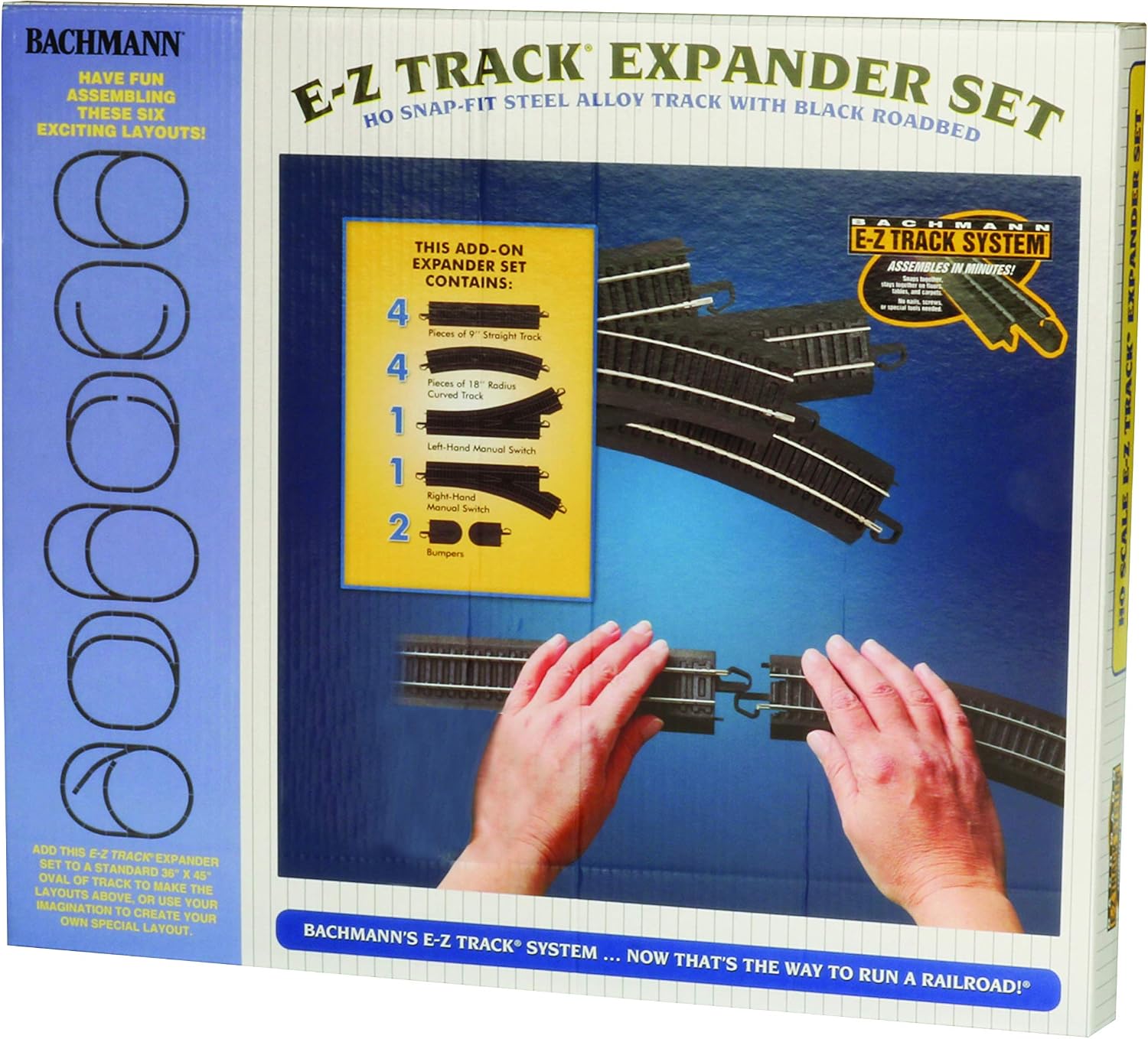 Bachmann Trains E-Z Track Layout Expander Set Steel Alloy Rail HO Scale