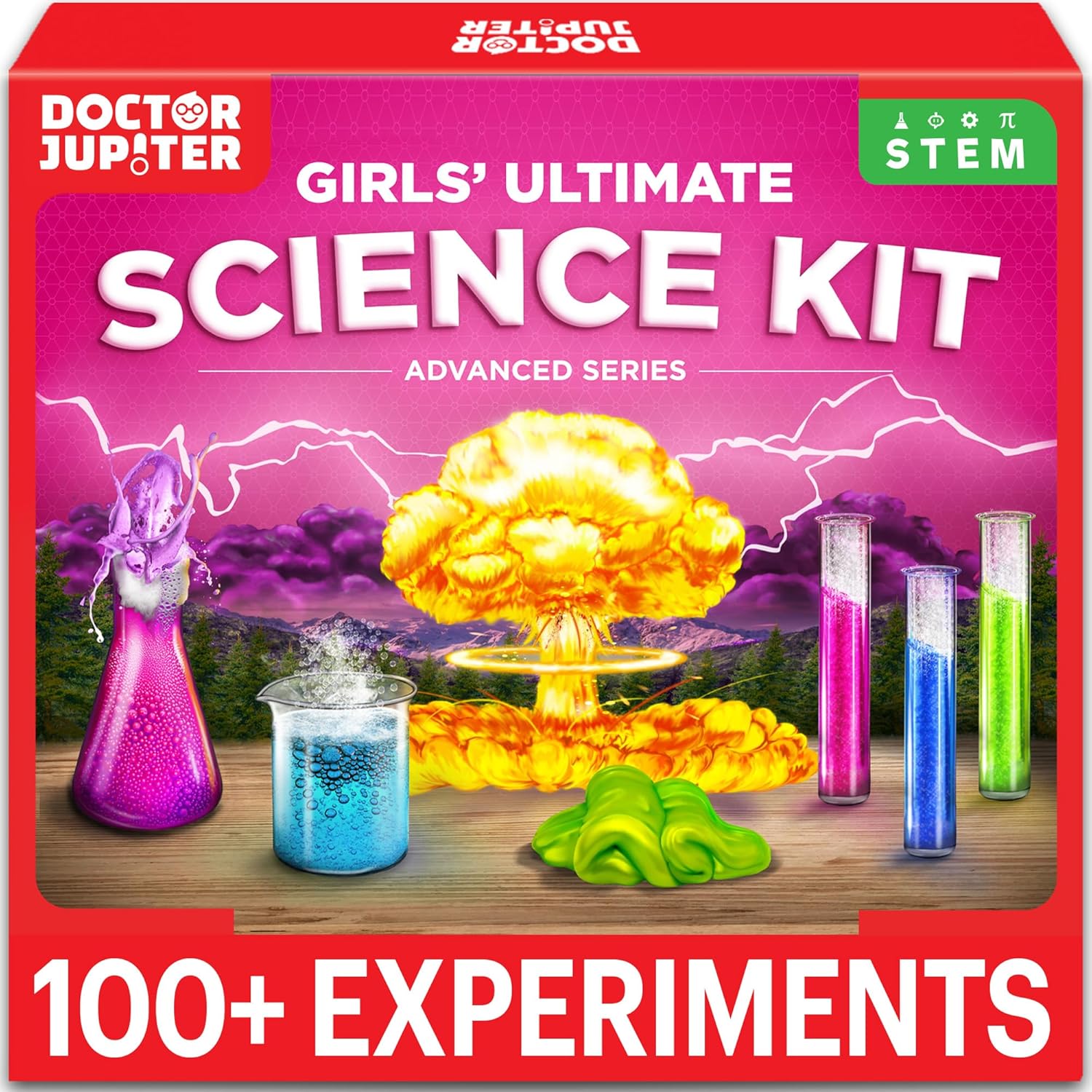 Doctor Jupiter Science Experiments Kit for Girls Ages 8+ | Gift for 8-9-10-11-12-13-14 Years Old Girls | STEM Toys | Chemistry Set with 100+ Experiments