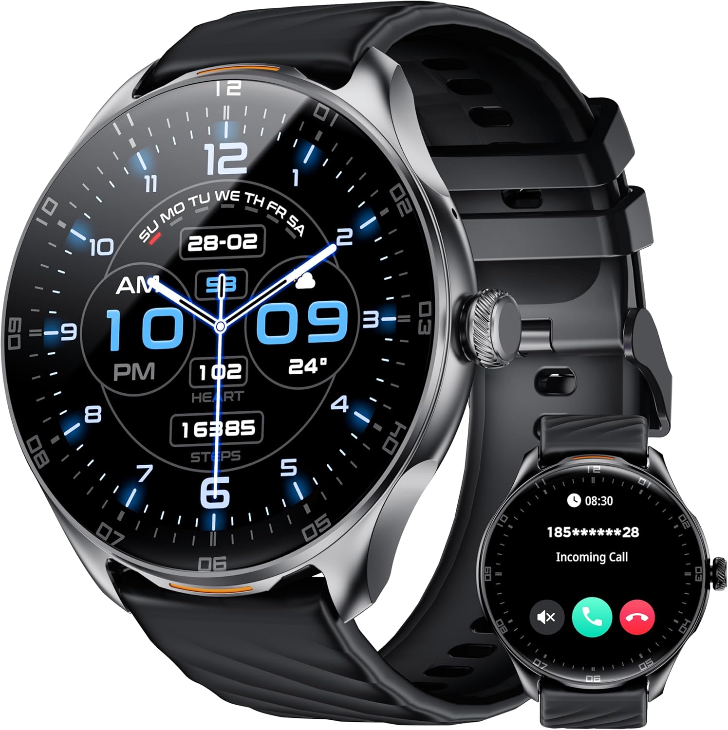 Smart Watch for Men Women, Answer/Make Call, 1.39"HD Screen Fitness Watch with Heart Rate/Sleep Monitor/SpO2/Pedometer, Activity Tracker 100+ Sport Modes, IP68 Waterproof Smartwatch for IOS Android
