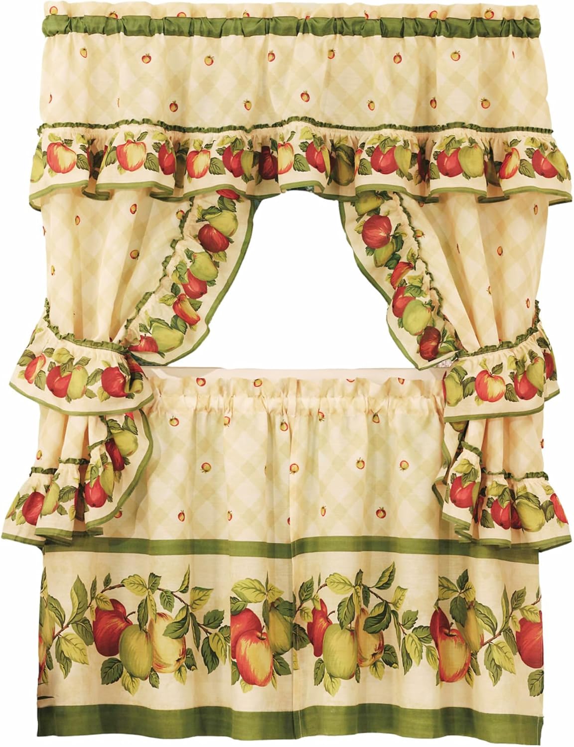 Achim Home Furnishings Apple Orchard Cottage Set, 36-Inch, Antique