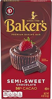 Baker's, Premium Semi Sweet Chocolate Baking Bar, 4 oz