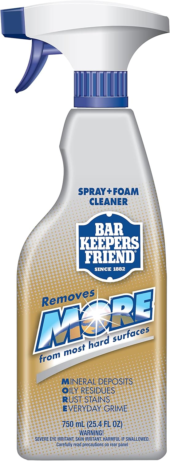 Bar Keepers Friend More Dual Action Nozzle Spray and Foam Cleaner | 25.4 Ounces | 1-Pack