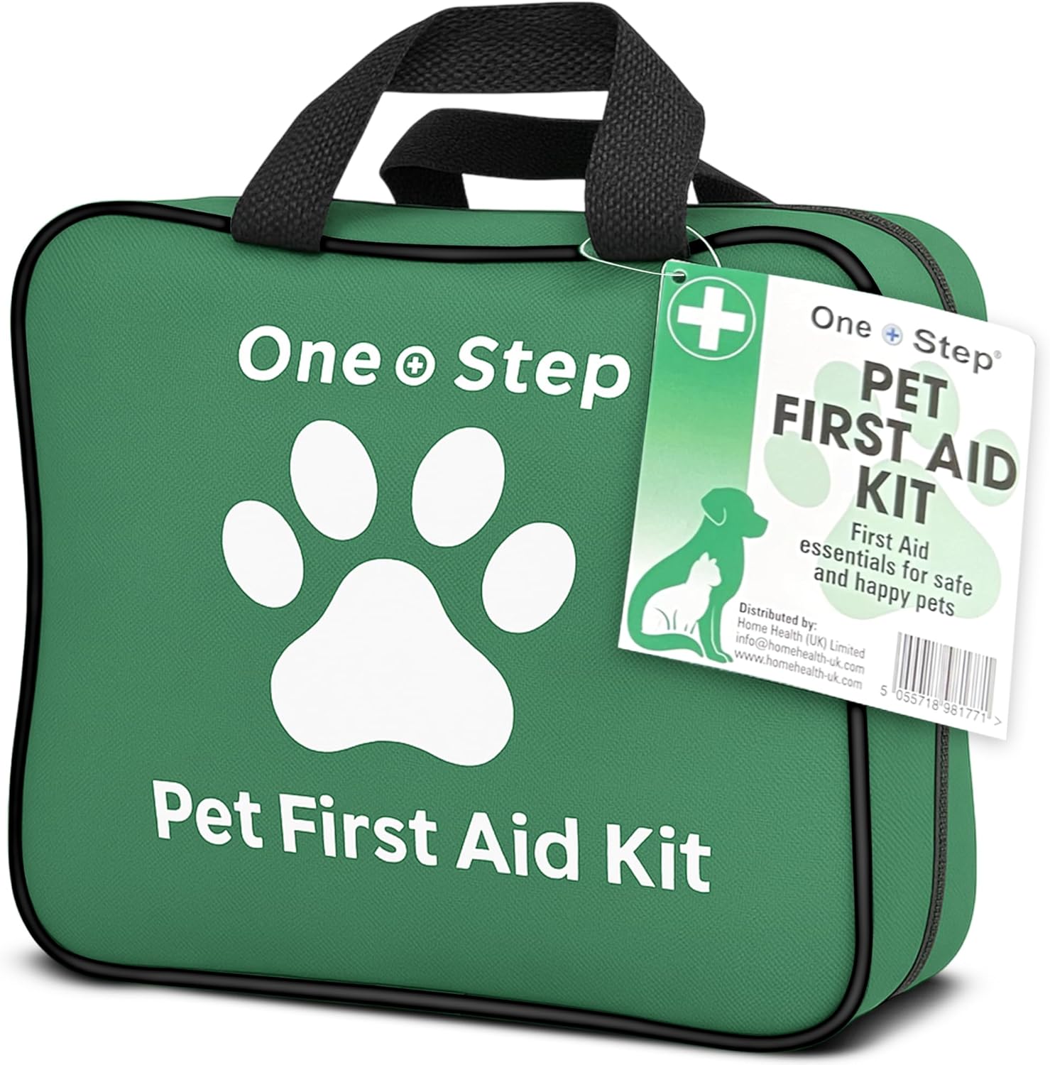 One Step Pet First Aid Kit, Includes Over 80+ Premium Items, Tick Remover, Syringe, Vet Wrap, Bandages, Wipes, Travel Sized First Aid for Dogs, Cats and All Other Pets - Pet Supplies
