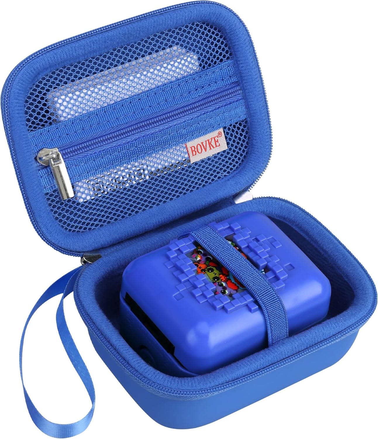 BOVKE Carrying Case for Bitzee Disney/Bitzee Magicals/Bitzee Interactive Toy, Hard Travel Storage Holder Fits Bitzee Virtual Electronic Pets Kids Toys, Extra Space for Manual, Batteries, Deep Blue