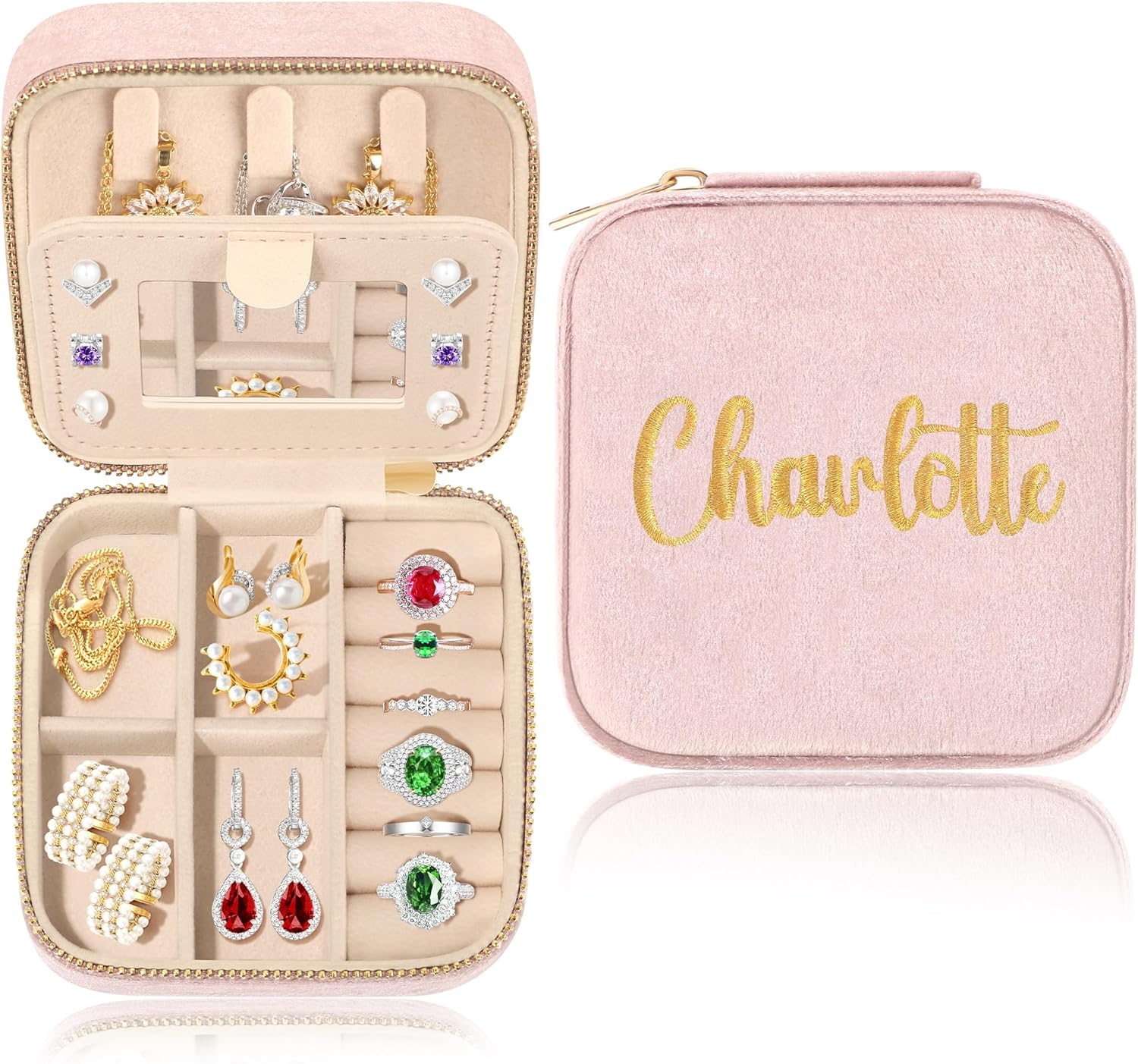 Charlotte Birthday Gifts For Women Gifts For Friends Women Personalized Name Jewelry Box Gift For Her Birthday Jewelry Gift for Teen Girls Name Gift Personalized Gifts For Women