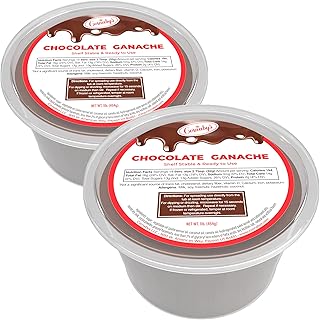Cornaby's Ready to Use Chocolate Ganache (2 pack) | Rich & Creamy Chocolate Topping, Drizzle or Dip for Strawberries, Pretzels, Macarons, Cookies, Cupcakes & Layer Cakes | 2 Plastic Tubs - 1 LB Each