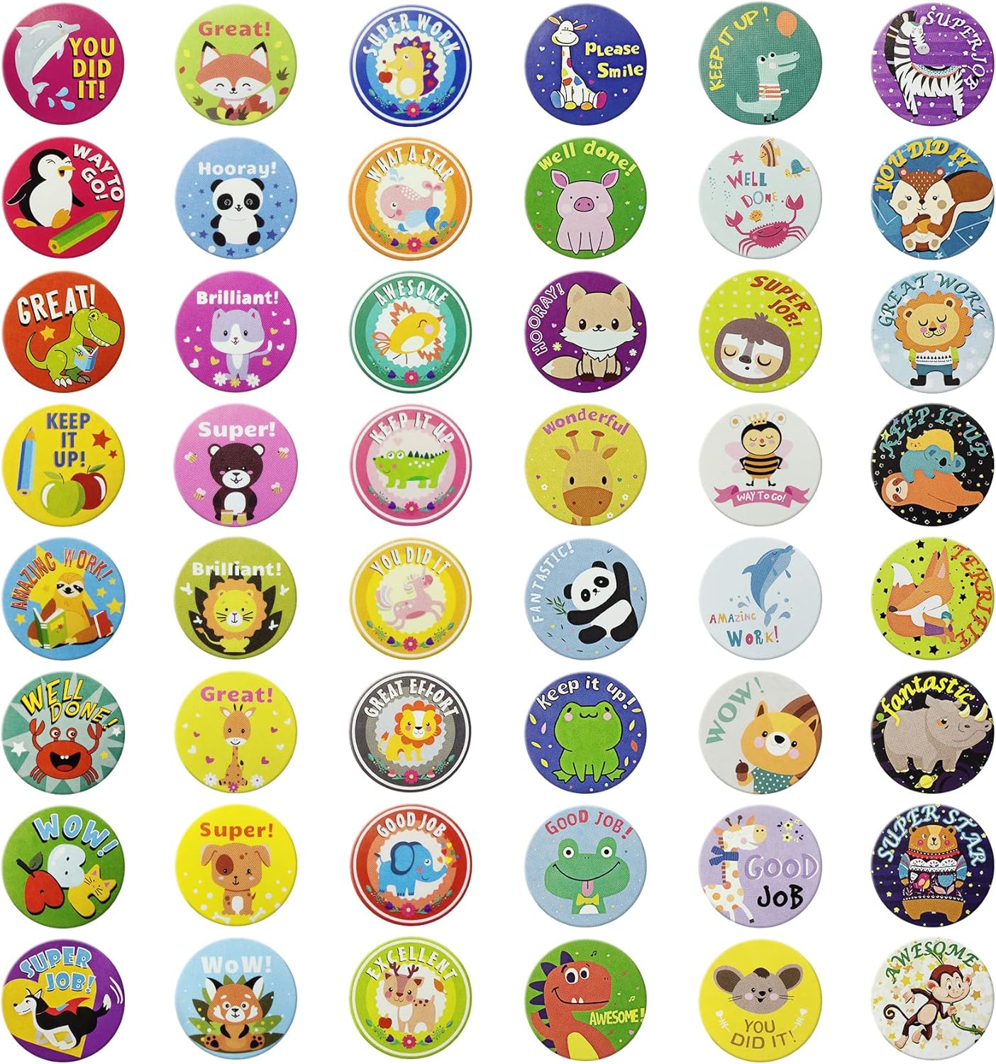 Reward Stickers for Teachers - 1008 Motivational Designs for Kids. 1 Inch School Stickers on Sheets - Teacher Supplies for Classroom, Potty Training