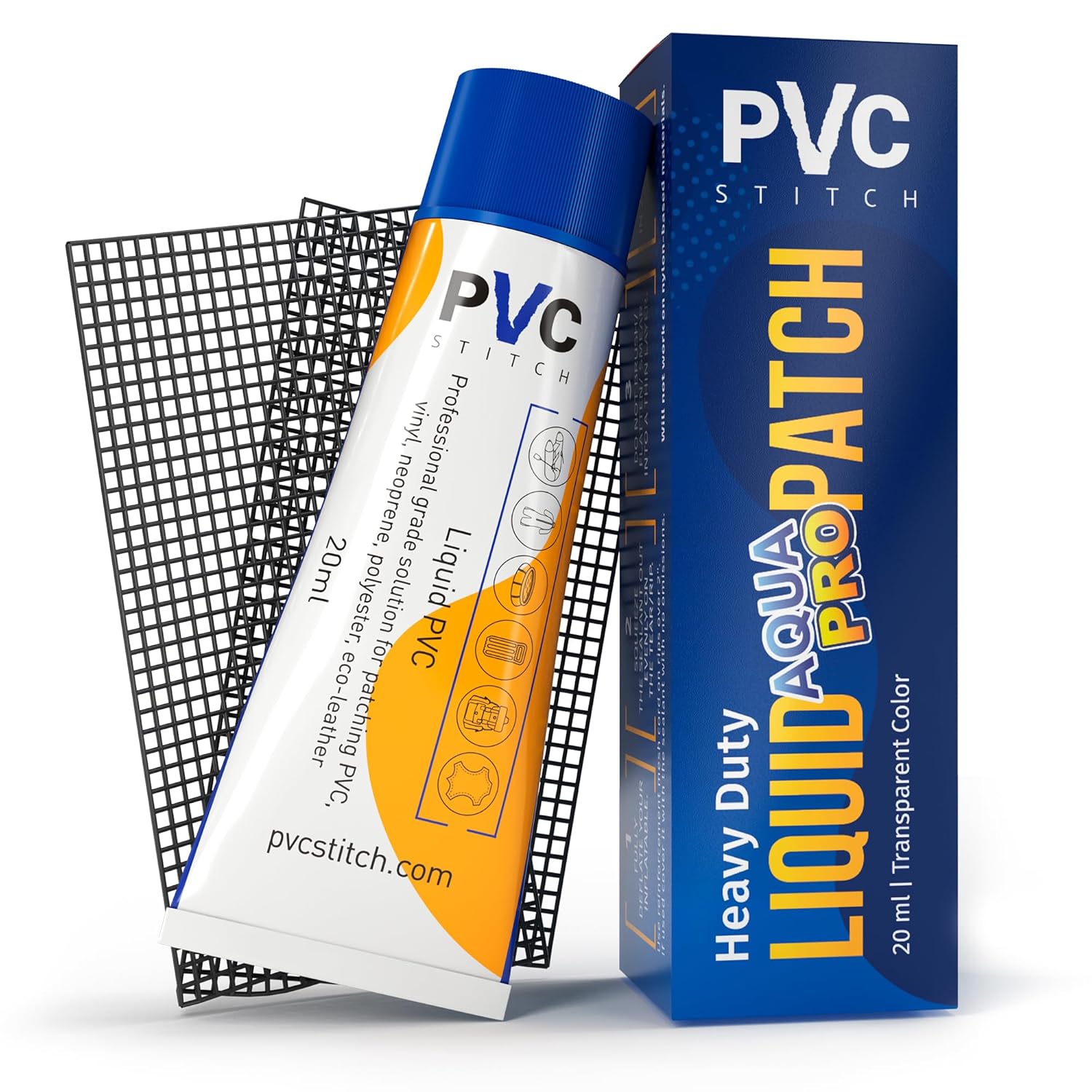 AquaPro Liquid Patch Waterproof Repair Kit for PVC Inflatable Boats, Rafts, ISUPs, Paddle Boards, Above Ground Pools, Hot Tubs, and Underwater Gear (Sealer +Cord)