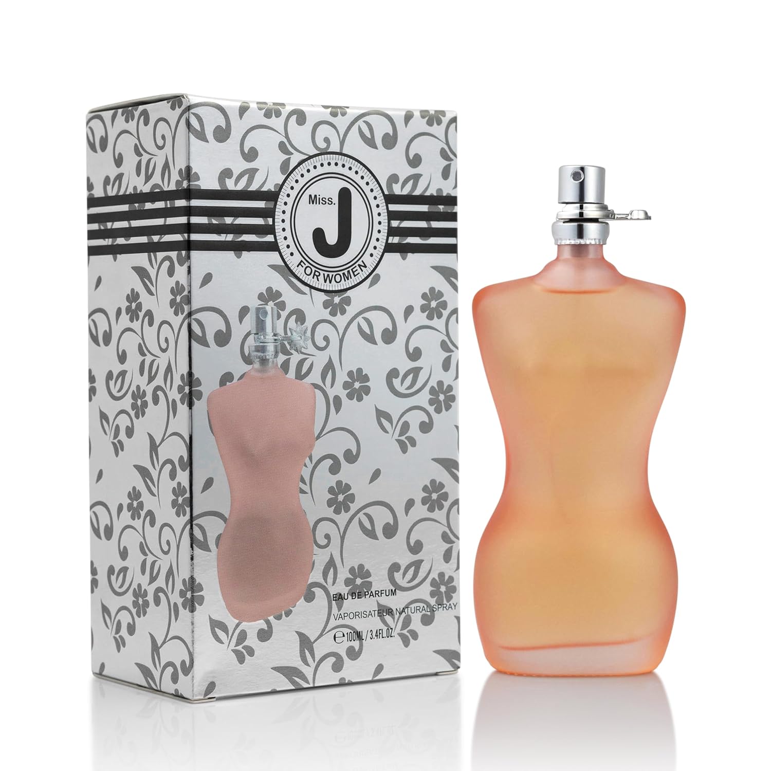 Miss J for Women - Floral and Warmth Fragrance - Top Notes of Rose, Star Anise, Orange, Pear, Bergamot, Iris, Orchid & Plum - Base Scent of Vanilla & Cinnamon - Elegant 100ml Bottle, Parfume for Women