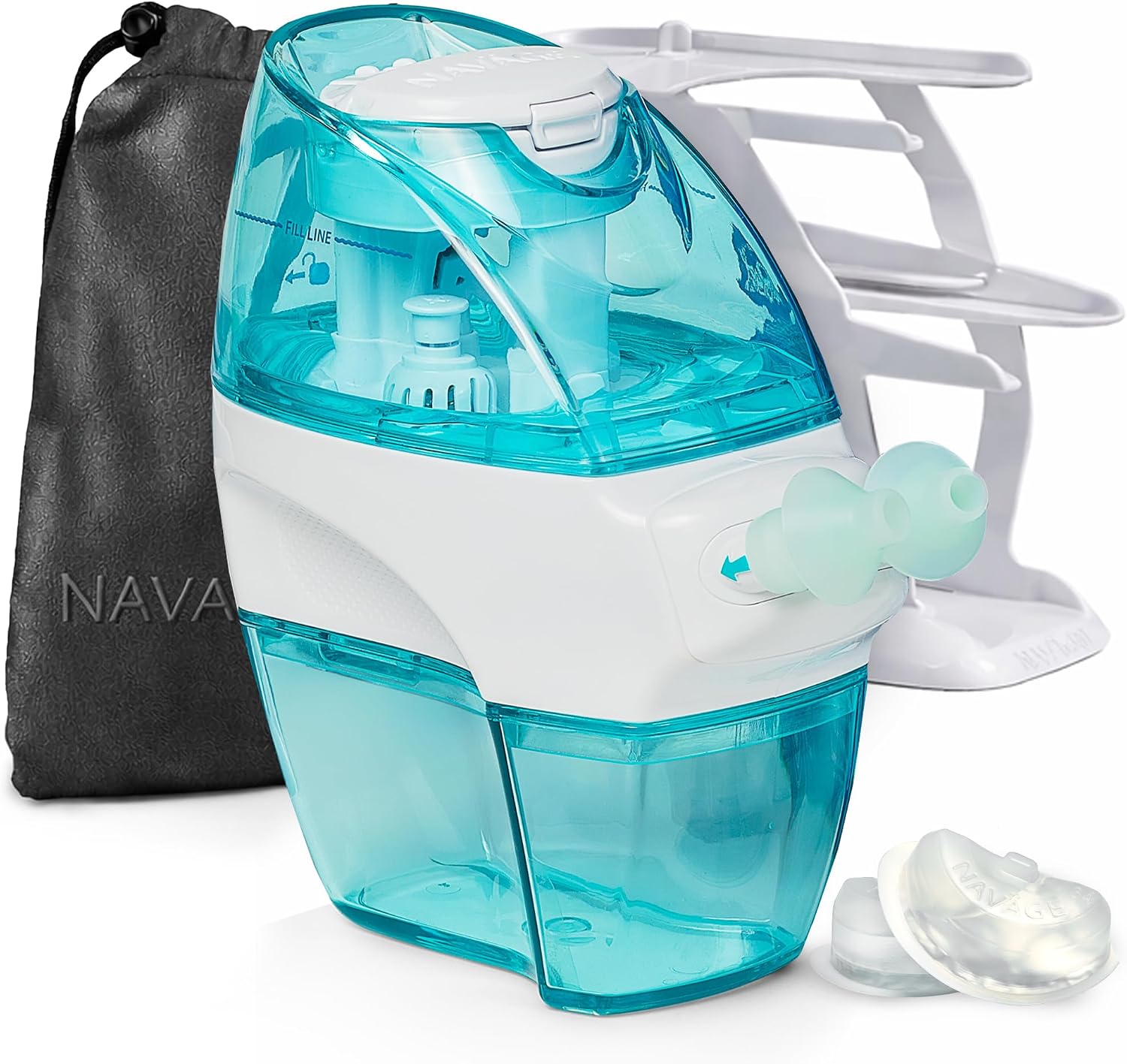 NAVAGE® Deluxe Bundle: Nose Cleaner, 30 SaltPods, Caddy, Black Bag
