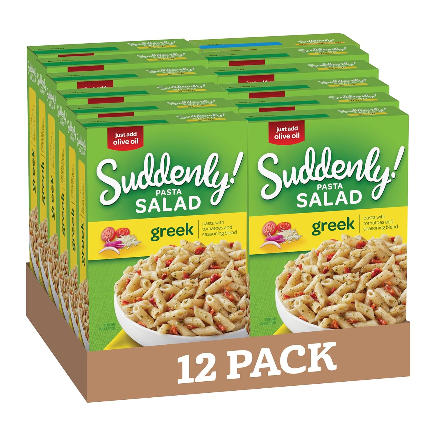 Suddenly Salad, Greek Pasta Salad - 7.5 Oz 12 Pack