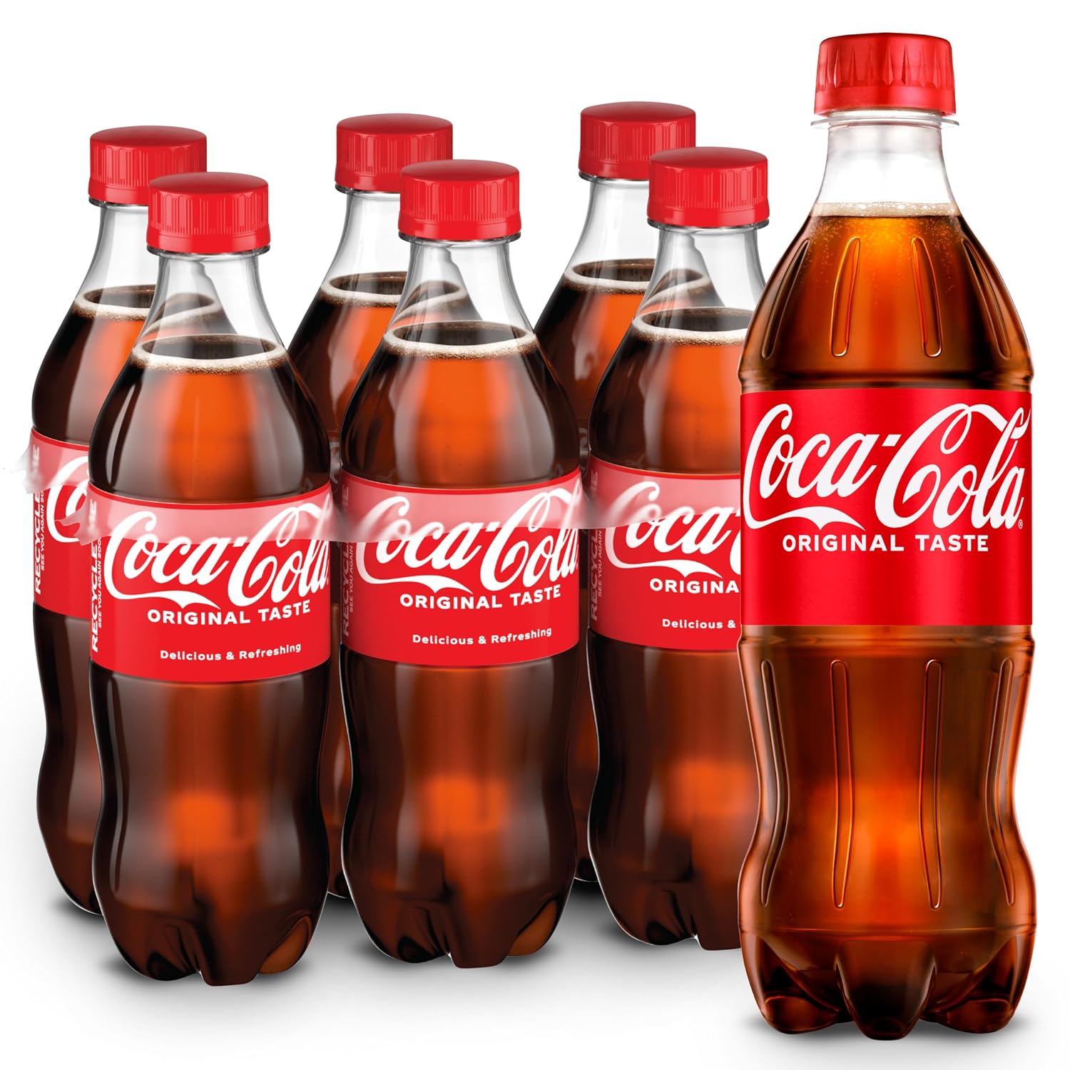 Coca-Cola Soda Soft Drink Bottles, 16.9 fl oz, 6 Pack