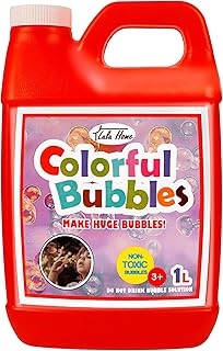 Lulu Home Concentrated Bubble Solution, 1 L/ 33.8 OZ Refill for Kids Bubble Machines, Giant Wands, Blowers - Halloween Party Favors