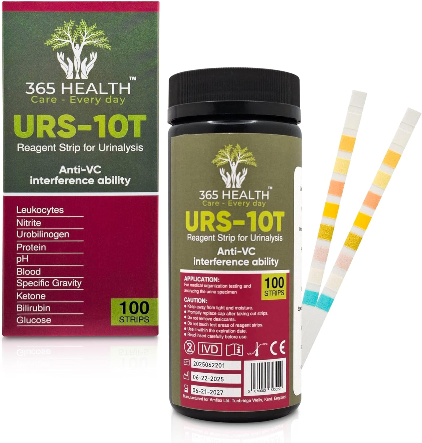 10-in-1 Urine Health Test Strips | 10 in 1 Parameter Urine Test Strips. Easy to use. 100 Strips per Pack. Multiple Tests Including Ketone. High Grade Material for Accurate Results.