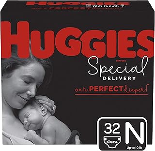 Huggies Special Delivery Hypoallergenic Diapers, Size Newborn, 32 Ct