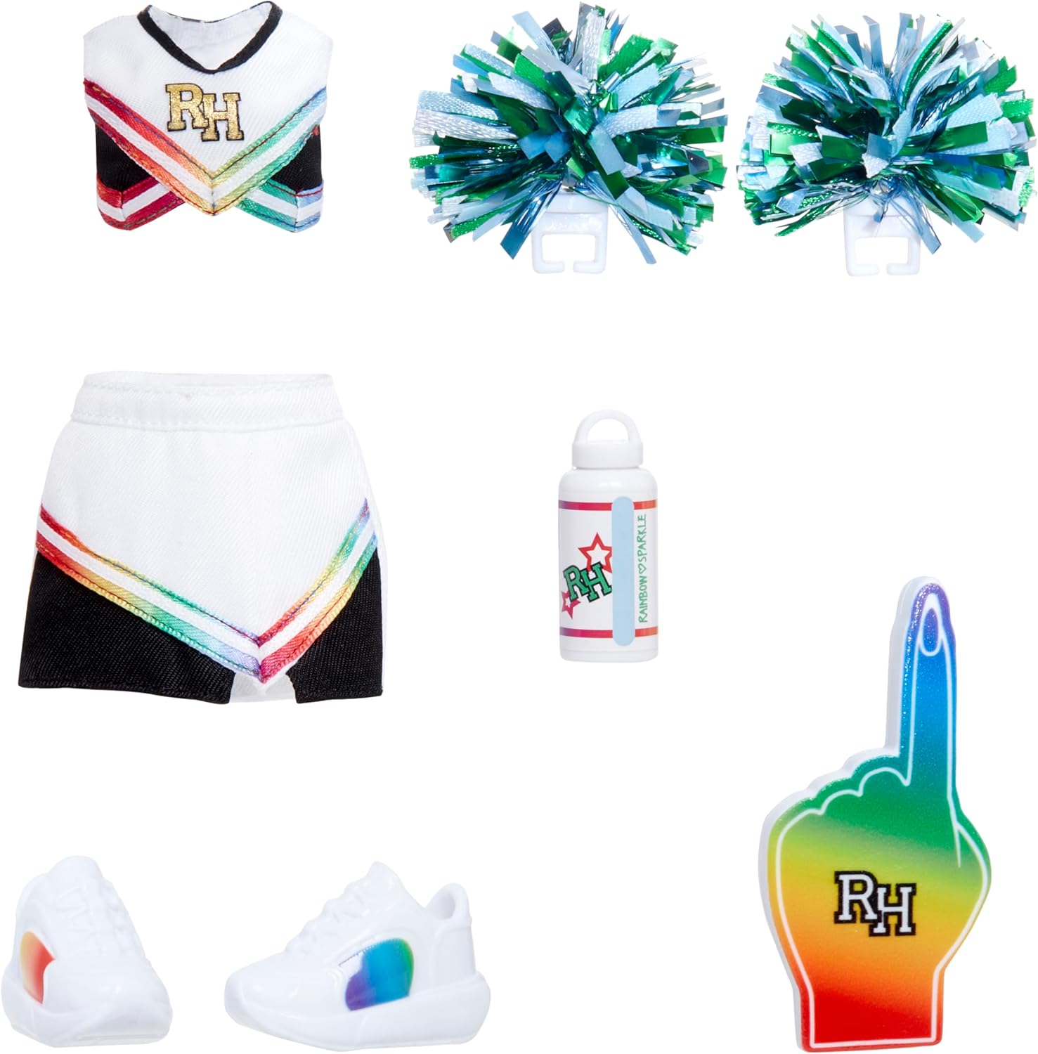 Rainbow High Fashion Pack, Pep Rally Includes 1 Full Cheerleading Outfit, Shoes, Jewelry and Play Accessories. Mix & Match to Create Tons of Fun. Kids Toy Gift Ages 4+