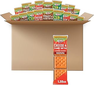 Keebler Sandwich Crackers, Single Serve Snack Crackers, Lunch Snacks, Variety Pack (45 Packs)