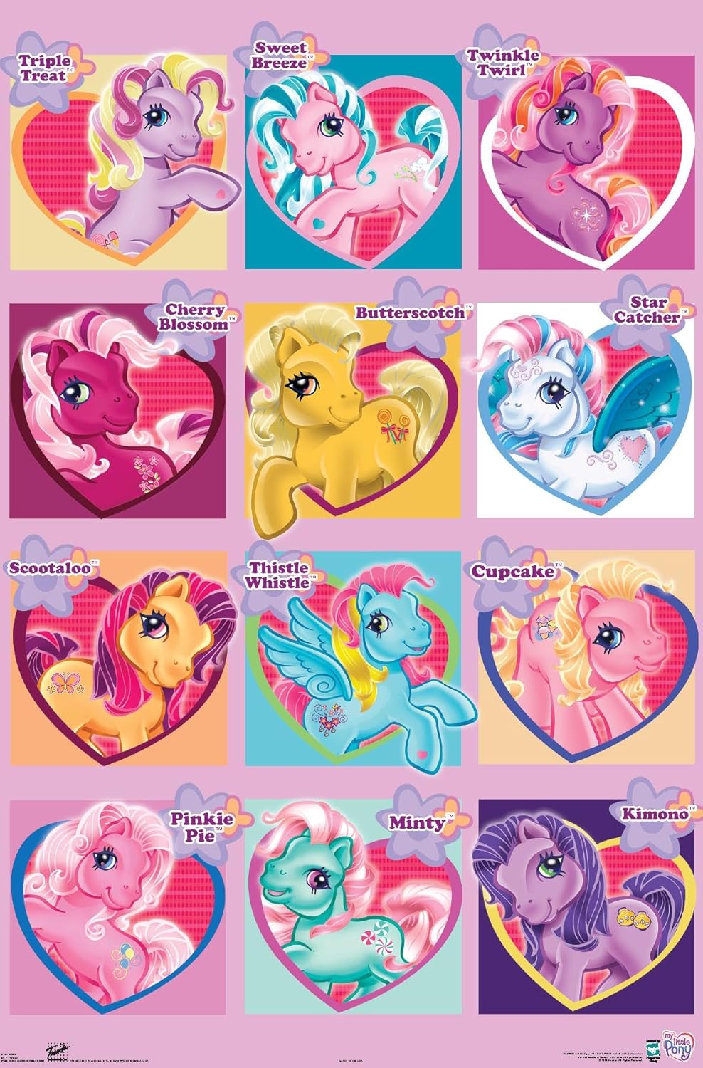Trends International Hasbro My Little Pony - Chart Wall Poster, 22.375" x 34", Premium Unframed Version