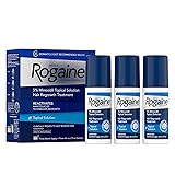 Men's Rogaine Extra Strength 5% Minoxidil Topical Solution for Thin Hair, Hair Loss Treatment to Regrow Fuller, Thicker Hair, 3 Month Supply, 3 Bottles