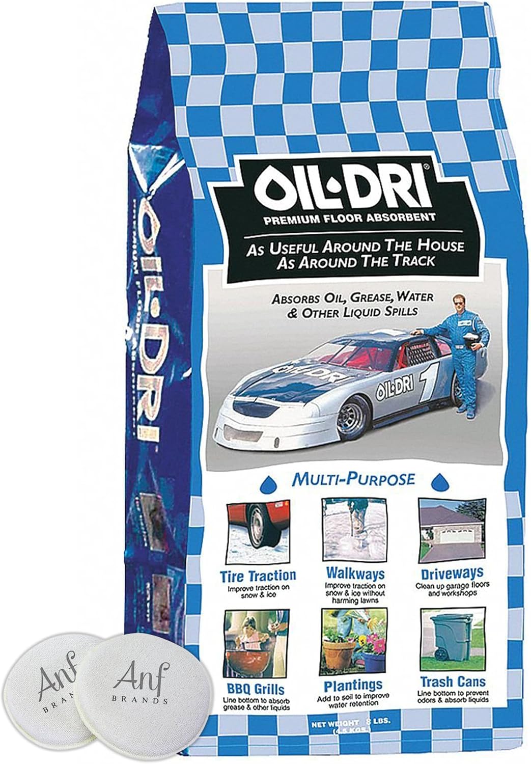 (8 Pounds) - Oil-DRI Maintenance Absorbent Bag Sponge