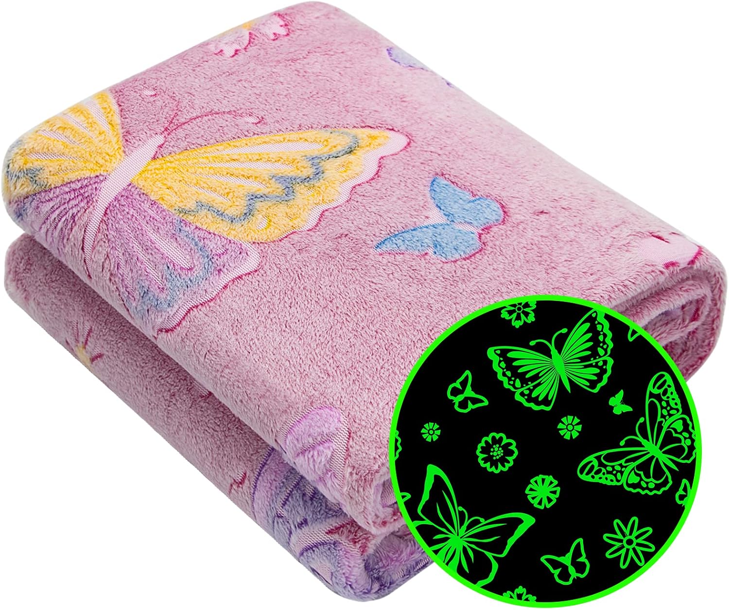 Butterfly Gifts for Women, Glow in The Dark Butterfly Blanket Girls