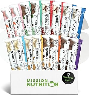 Power Crunch Protein Bars Variety Pack - High Protein, Low Calorie, Low Sugar Snack Bar - Variety Snack Box (Pack of 16) 1.4 oz Bar