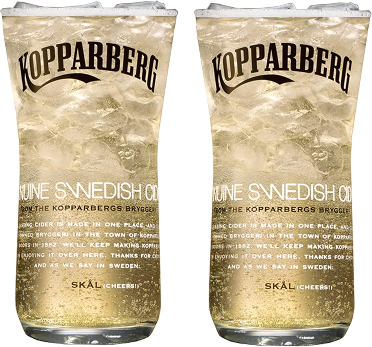Kopparberg Swedish Cider 500ML/17.6OZ Limited Edition Tumbler Glass (Set of 2)
