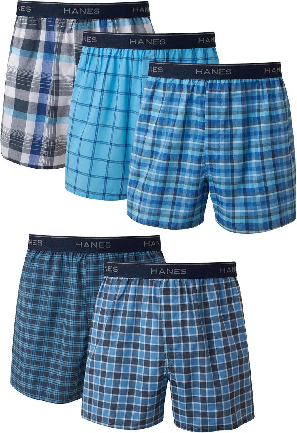Hanes Pack, Cool & Breathable Cotton Underwear, Moisture-Wicking Boxers for Men