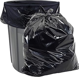 Aluf Plastics Heavy Duty 55 Gallon Trash Bags - (Value 50 Pack) - 1.5 MIL equivalent Industrial Strength Plastic 35" x 55" for 50-55 Gal Cans -Fits Toter, Rubbermaid Brute, Carlislie Bronco etc.