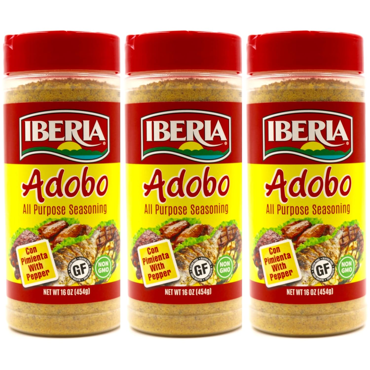 Iberia Adobo With Pepper, 16 oz (Pack of 3)