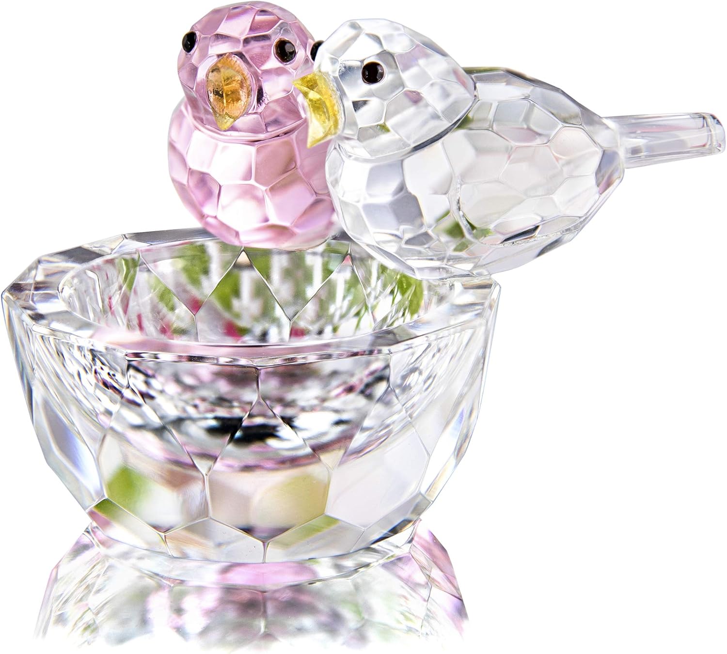 HDCRYSTALGIFTS Crystal Bird Figurine Collectible Art Glass Animal Figurines Table Home Decor Mom