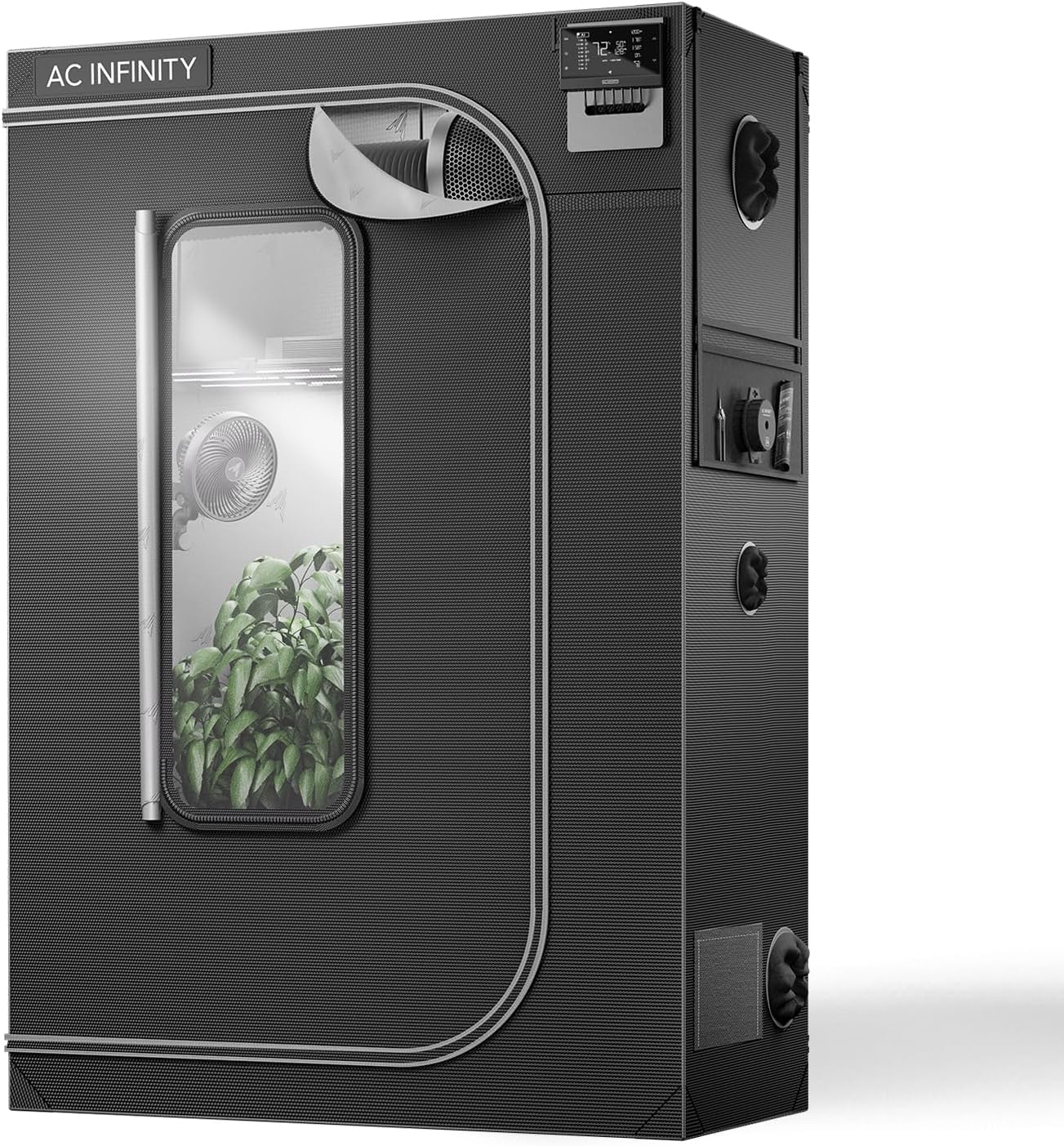 AC Infinity CLOUDLAB 642, Advance Grow Tent 4x2, Thickest 1" Poles, 2000D Mylar Canvas, Lab-Tested Highest Reflectivity, Largest Zipper Window, Controller Mount Plate, 48" x 24" x 72" Indoor Growing