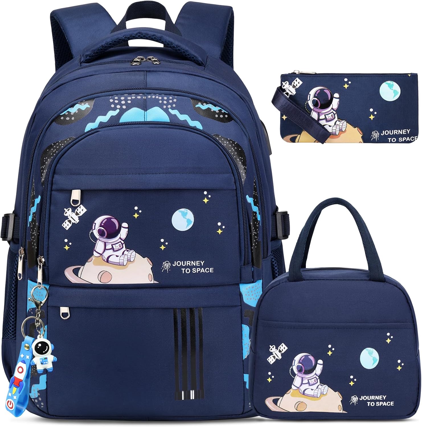 ACESAK Astronaut Backpack for Boys - Boy Backpack Schoolbag with Lunch Bag
