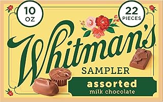 Whitman's Sampler Mother's Day Milk Chocolates Gift Box, 10 Ounce (22 Pieces)