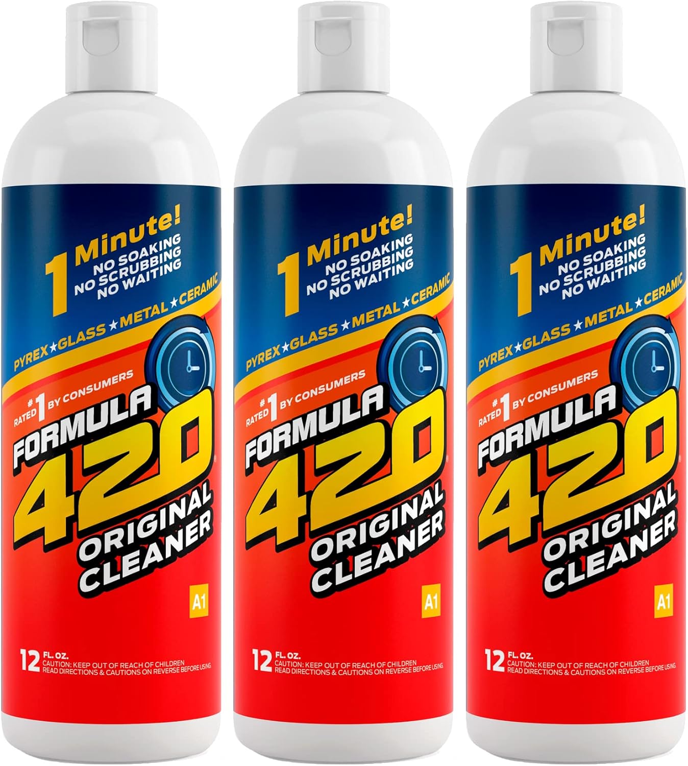 Formula 420 Glass Metal Ceramic Pipe Cleaner 12 Oz. 3 Pack
