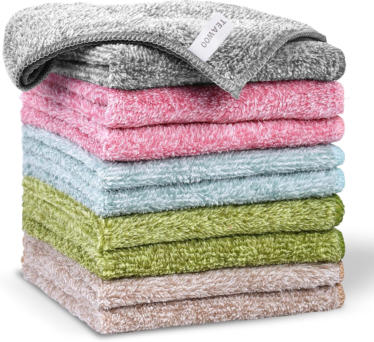 10 Pack Premium Washcloths, Highly Absorbent and Super Soft Face Towels