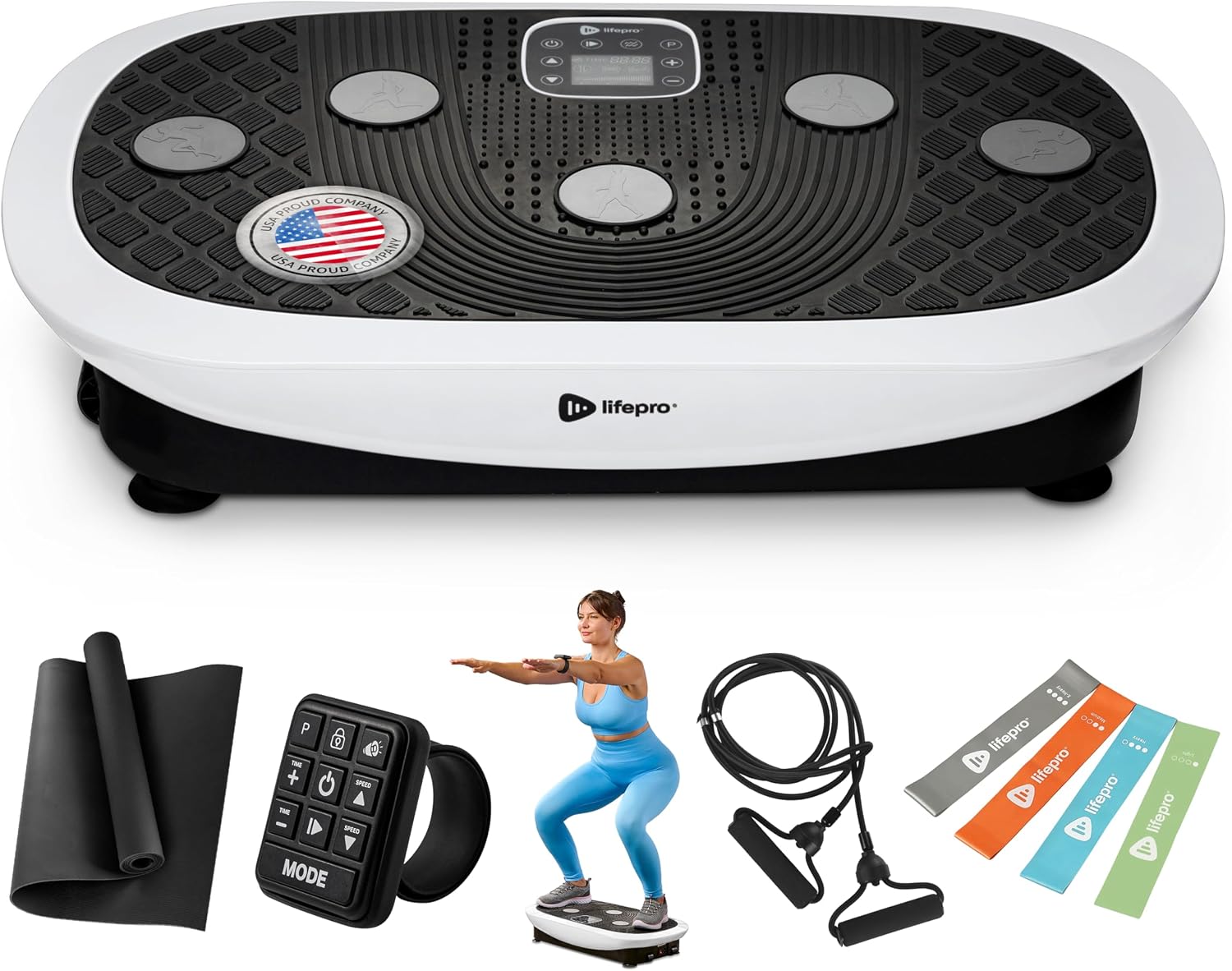 Lifepro Rumblex 4D Vibration Plate Exercise Machine with 7 Training Modes