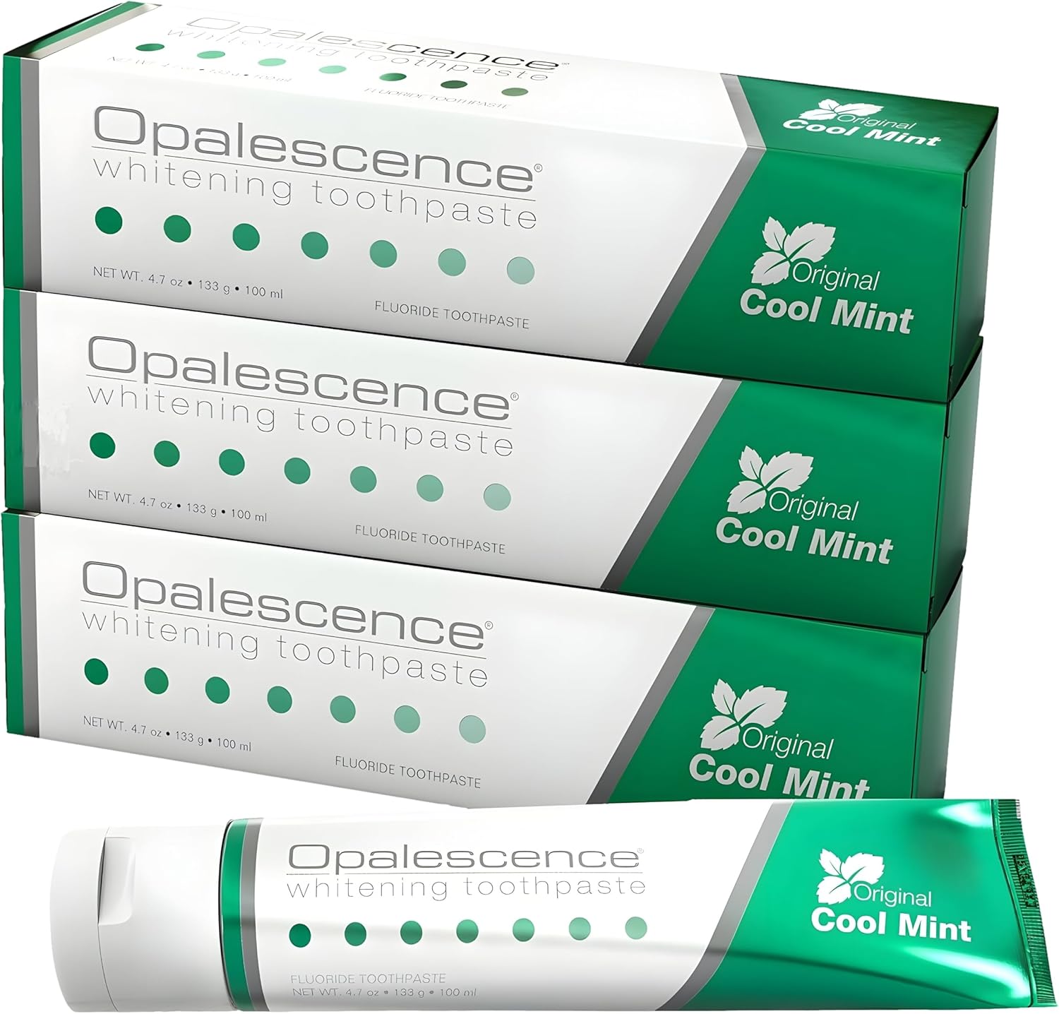Opalescence Whitening Toothpaste Original Formula (Pack of 3) - Oral Care, Mint Flavor, Gluten Free - 4.7 Ounce - TP-5166-3