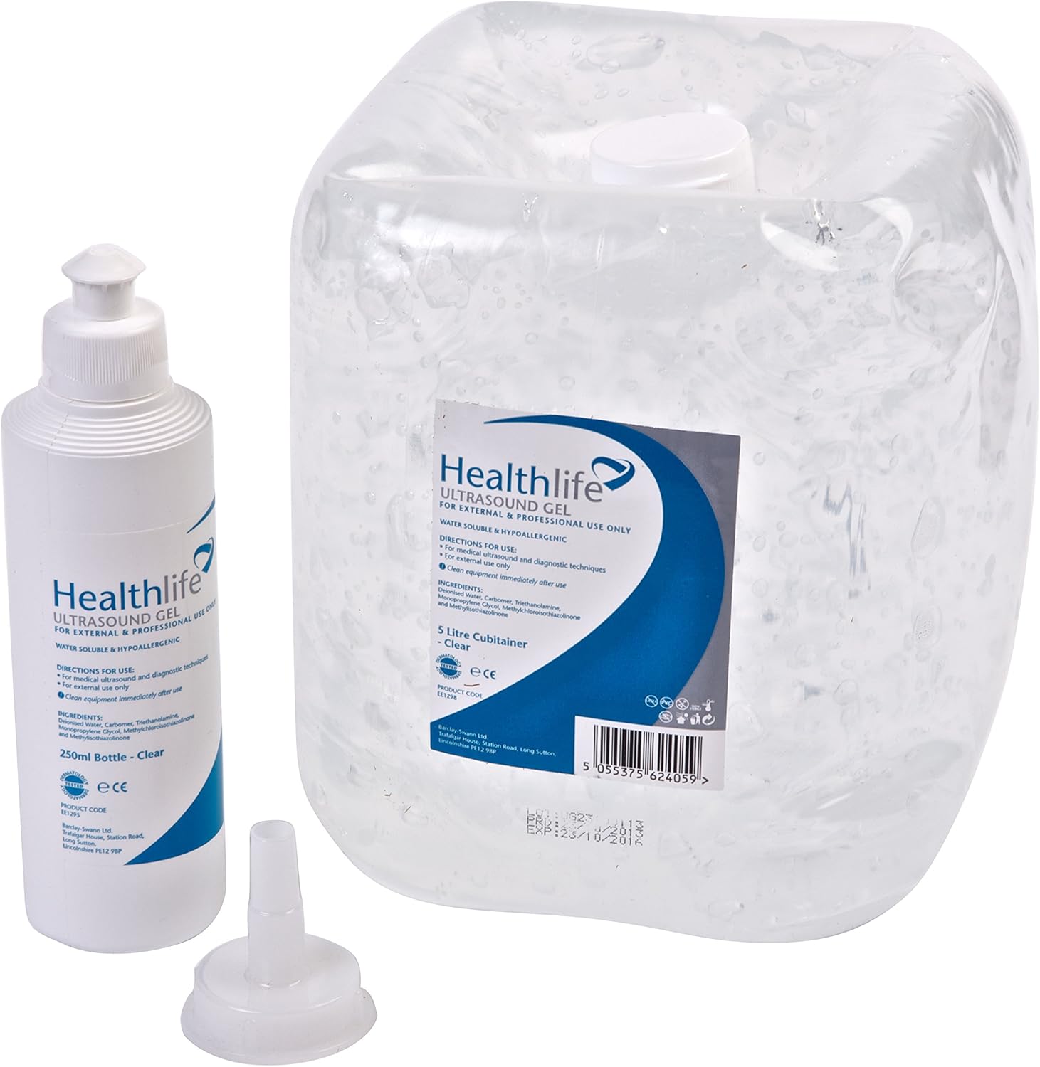 Healthlife Ultrasound Gel with Refill Bottle, 5 Litre, Clear | USgel-5L-1x