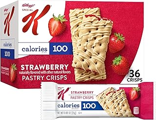 Kellogg's Special K Pastry Crisps, 100 Calories, Breakfast Bars, Value Size, Strawberry, 15.84oz Box (36 Crisps)