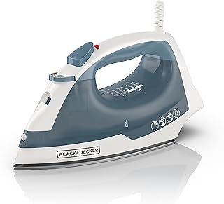 BLACK+DECKER Easy Steam Compact Iron, IR40V, Nonstick Plate, SmartSteam, Anti-Drip, Auto Shutoff
